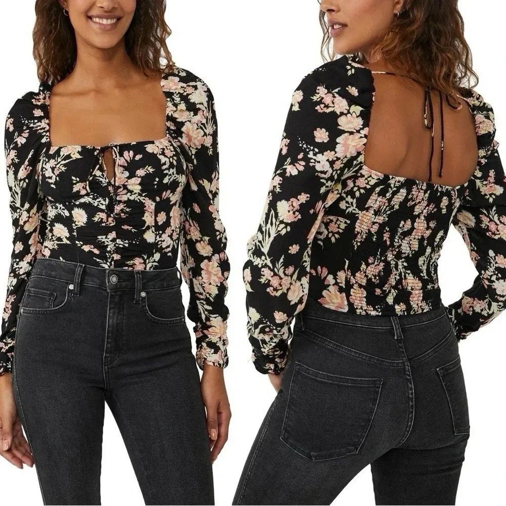 FREE PEOPLE Hilary Print Top Size XS NWT